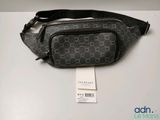 authentic guccissi fanny bag in black and grey