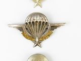 trois broches en argent et en or sur un fond blanc