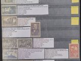 an old picture of a poster with a lot of stamps on it