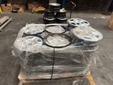 a pallet with a bunch of tires on top of it