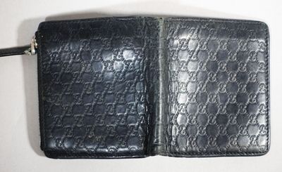 GUCCI Portefeuille en cuir noir