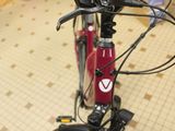 a close up of the handlebars on a bicycle
