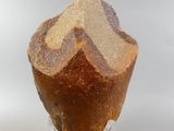 a piece of bread that is sitting on top of a glass stand