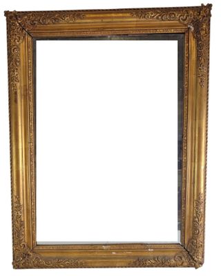 a gold frame with a white background and a white background