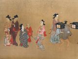 an image of a group of people walking down a street
