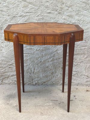 an image of a small table with a wooden top
