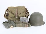 an image of a helmet, gloves and a bag on a white background