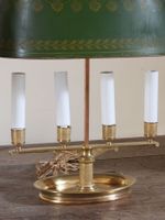 LAMPE BOUILLOTTE à quatre lumières en bronze et abat-jour en… (photo 3)