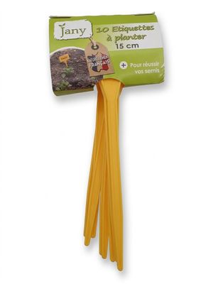 Lot de 10-JANY-Étiquettes à planter-15cm plastique jaune-Idé…