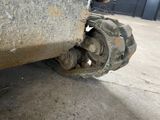 a close up of a tire on a truck