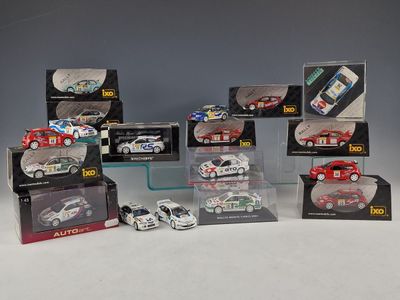 a lot of toy cars that are in a display case