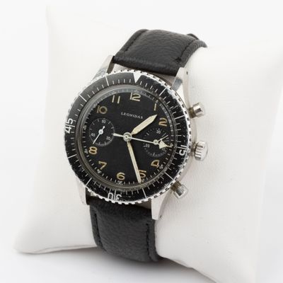 LEONIDAS Montre homme chronographe boitier 38 mm acier, cadr…