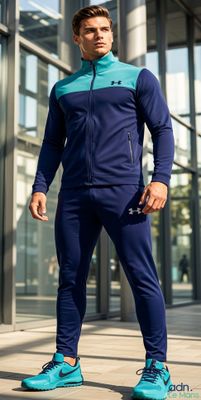 Survêtement homme Under Armour bleu foncé modèle Novelty, co…