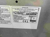 the back of a machine that has a label on it
