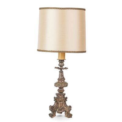 TorchÈRE EN MÉTal ArgentÉ, 19e SIÈCle