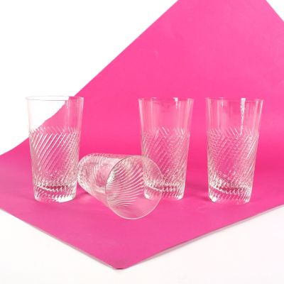 Dans le goût de BACCARAT : Suite de 4 verres à orangeade en …