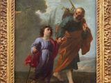 an image of a painting of a man and a woman in a landscape