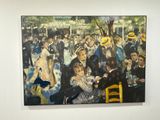 une peinture représentant un groupe de personnes assises à une table