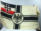 a black and white flag with a german eagle on it