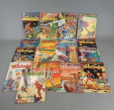 a bunch of comics are stacked on top of each other