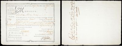 an old document with writing on it sitting on top of a table