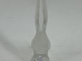 an image of a frosted glass sculpture of a rabbit ' s head