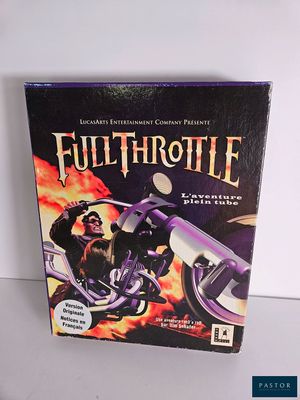 La boîte du jeu « Full Throttle » est posée sur la table.