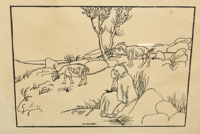 Une gravure d'Antoine-Marius Martin / épreuve d'essai N°2