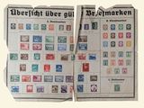 two pieces of paper with different stamps on them