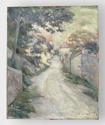 Gustave LEMAITRE (1862-1920) Rue de village.