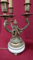 Paire de candélabres en bronze doré, bases en marbre, h. (photo 2)