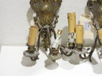 Paire d'appliques en bronze doré à trois bras de lumière, à … (photo 4)