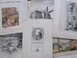 many different pictures of a man on a horse in a field