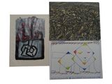 trois photos différentes d'un tableau sur fond blanc