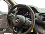the interior of a car with a steering wheel and dashboard controls