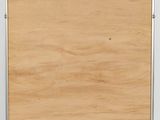 an image of a picture of a wood and metal frame on a white background
