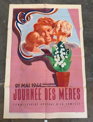french movie poster of a woman kissing a man with lily of the valley in the foreground