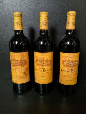 3 bouteilles de vin rouge Château Lafon Rochet 4ème Grand Cr… - Photo 1
