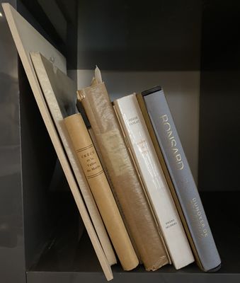 many books that are sitting on a book shelf