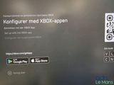 a qr code on the back of a computer screen