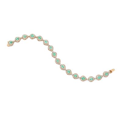 un bracelet d'émeraudes et de diamants