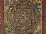 une image représentant un tableau d'un mandala bouddhiste