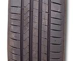 a close up of a tire on a white background