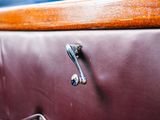 a close up of a door handle on a car