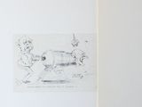four drawings on the wall next to each other