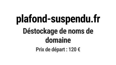Nom de domaine plafond-suspendu.