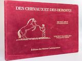 Le livre est rouge et comporte l'image d'un cheval et d'une personne.