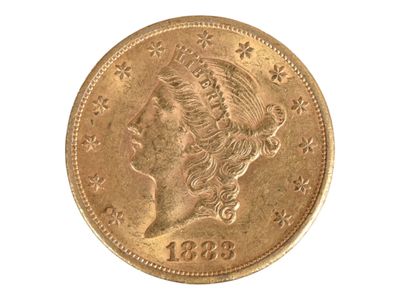 Pièce de 20 U.S dollars en or jaune, 1883. Petites usures. - Photo 1