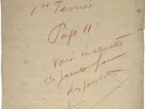 an old piece of paper with a handwritten message on it