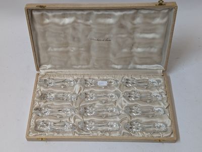 a box with a lot of glass pieces inside of it